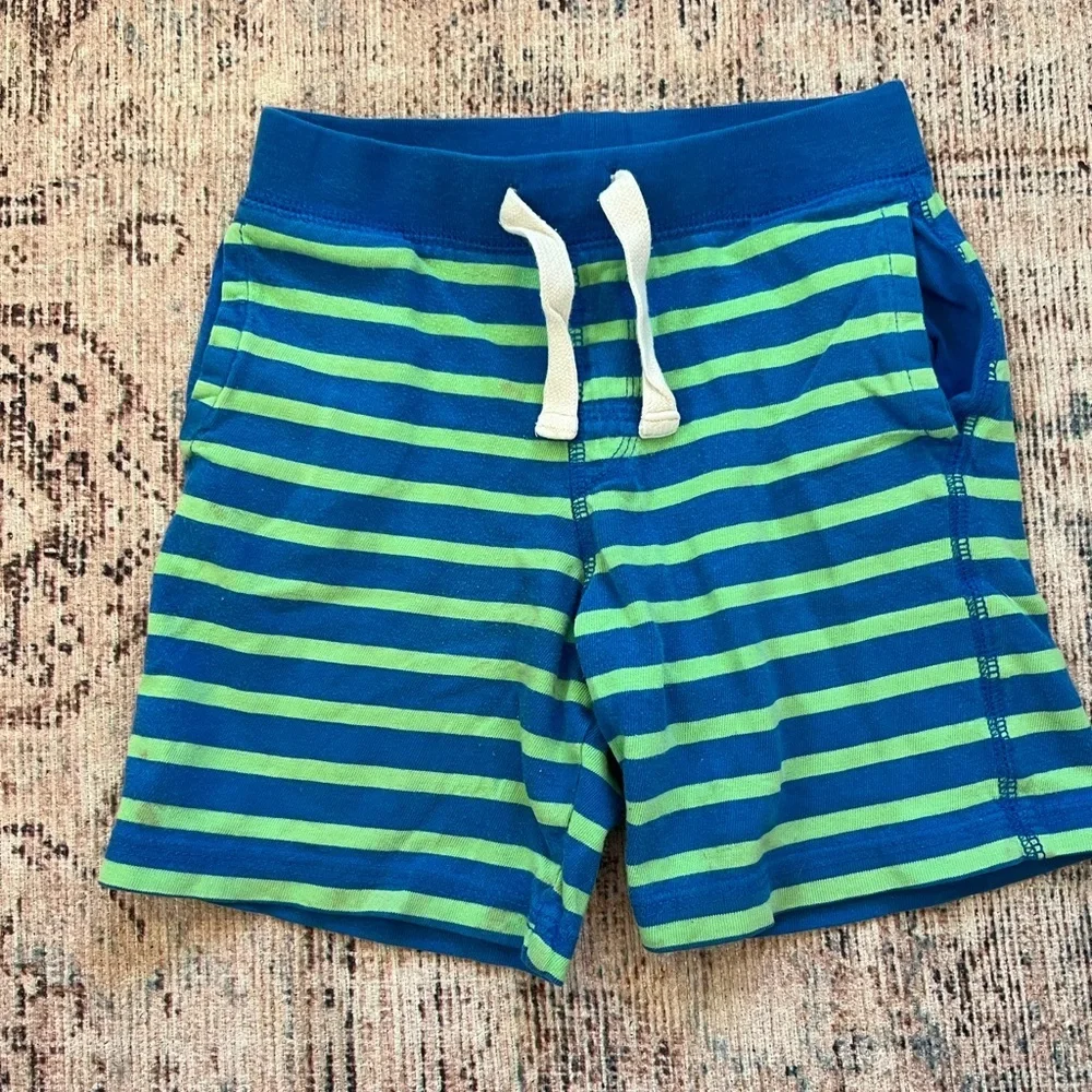GAP Kids Blue and Green Striped Shorts